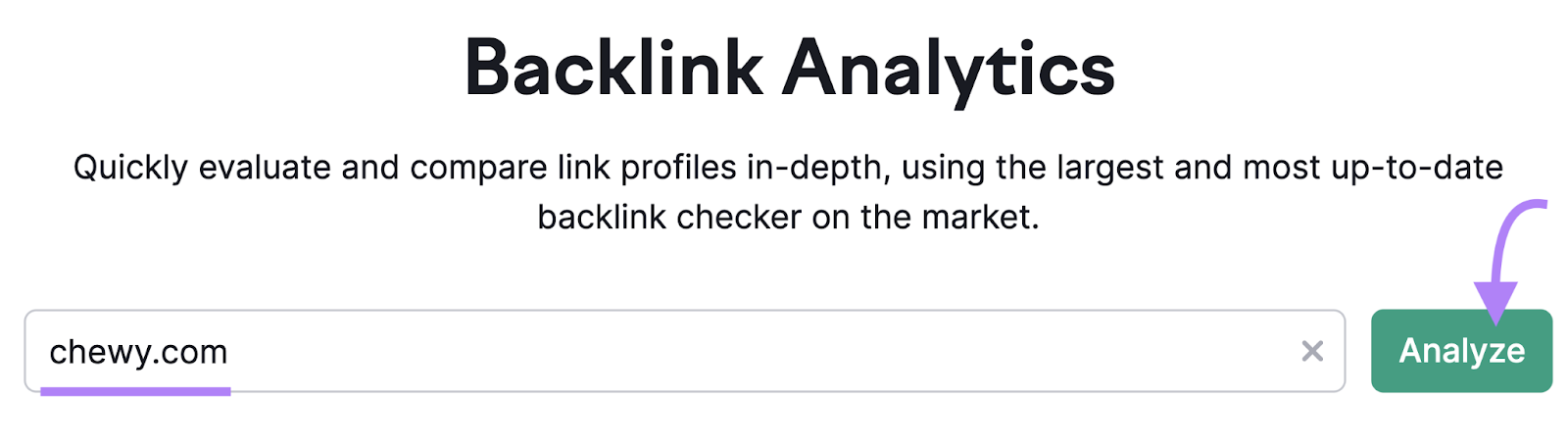 Backlinks tool start